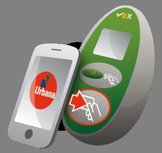 Prikaz naslonitve telefona na validator