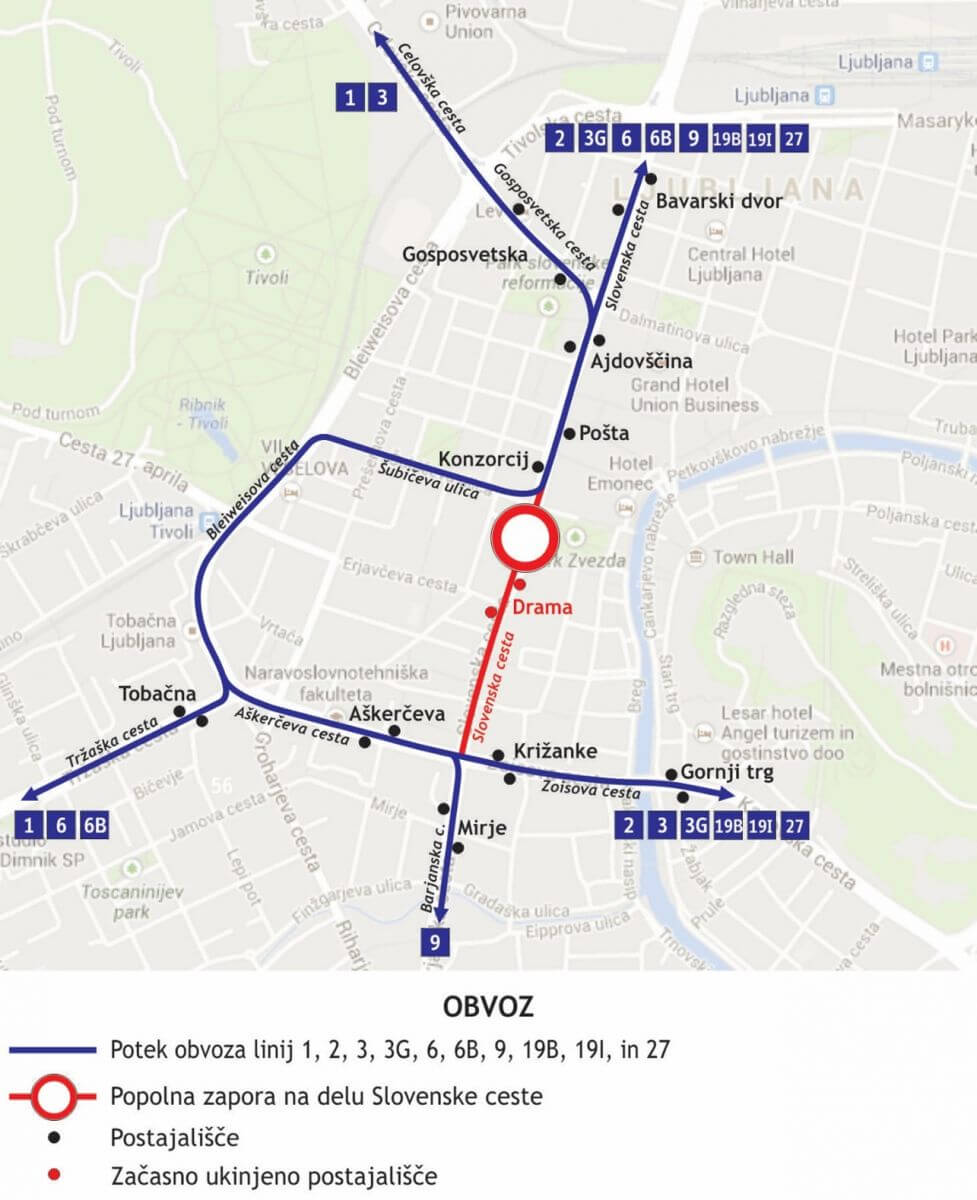 Potek obvozne trase